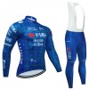 Fietskleding (Fietsshirt Lange Mouw + Lange Koersbroek) 2024 Team Jumbo-Visma Lease A Bike - Blauw